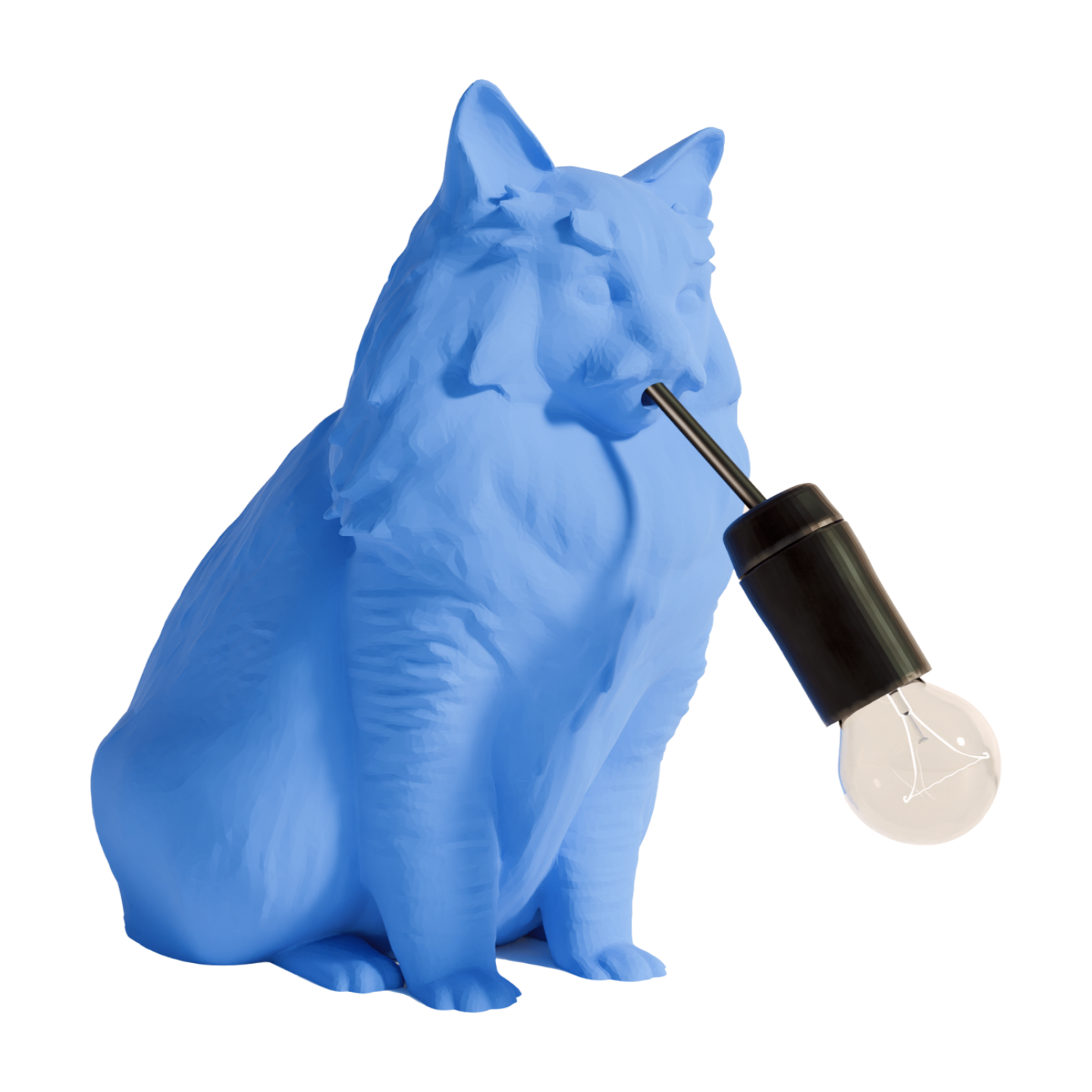 Lampada da tavolo a forma di gatto delle foreste norvegesi