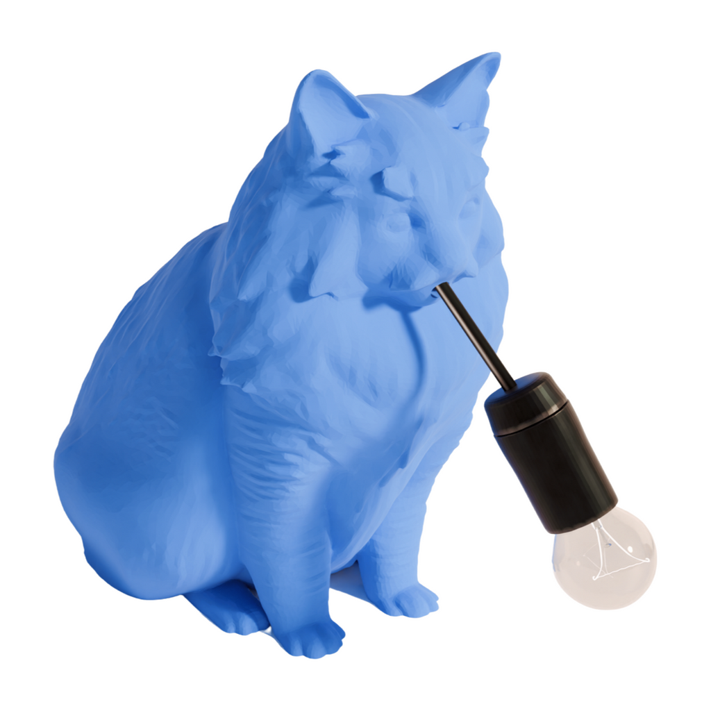 Lampada da tavolo a forma di gatto delle foreste norvegesi