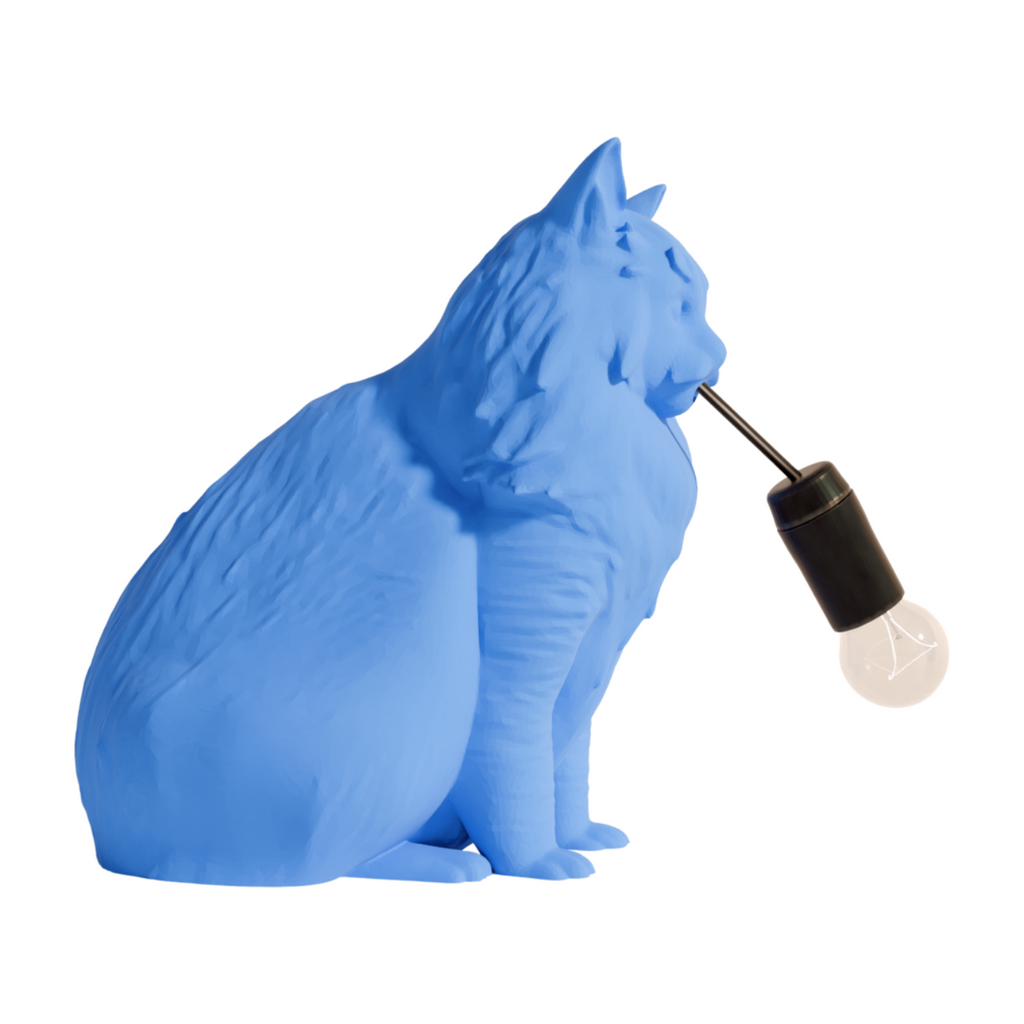 Lampada da tavolo a forma di gatto delle foreste norvegesi