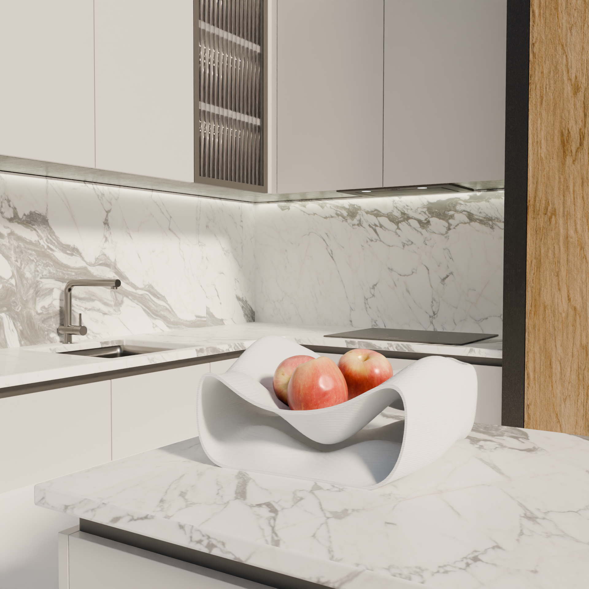 Fano fruttiera design moderno edizione bianca