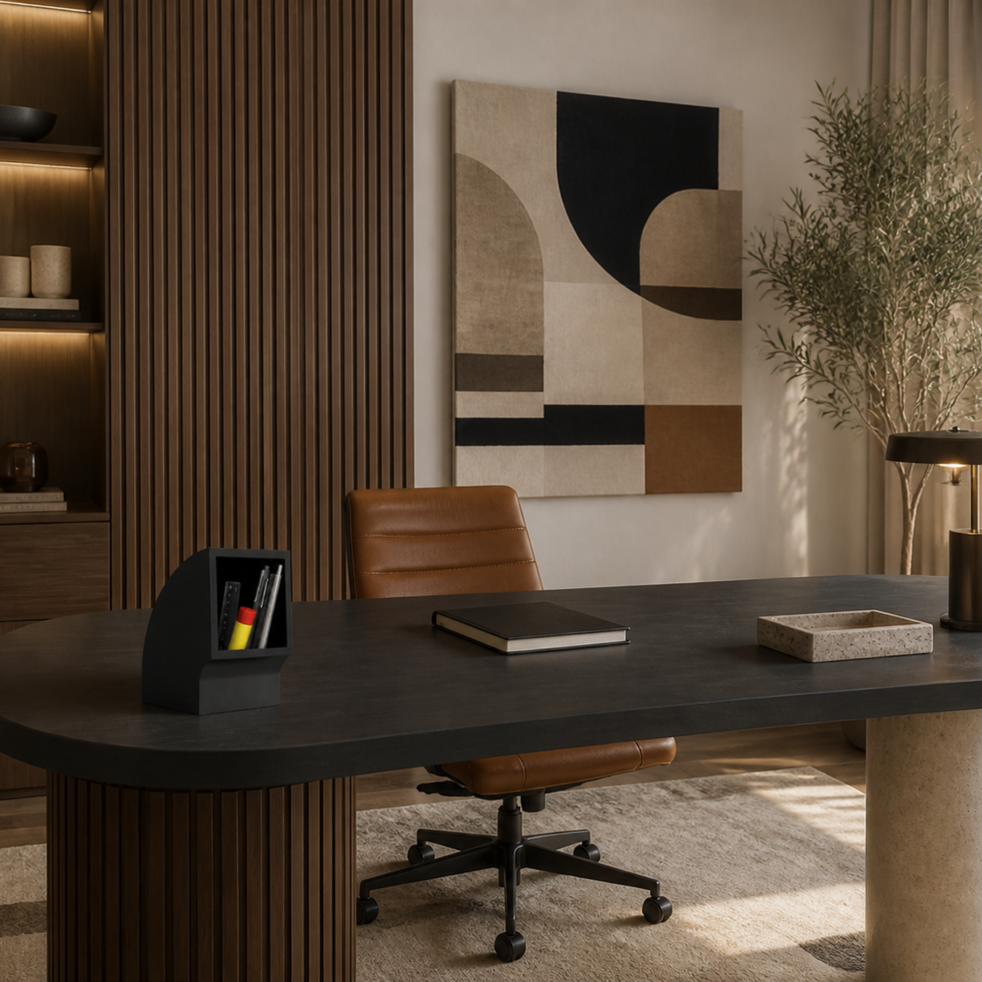 Aperto Desk & Key Organizer - Black