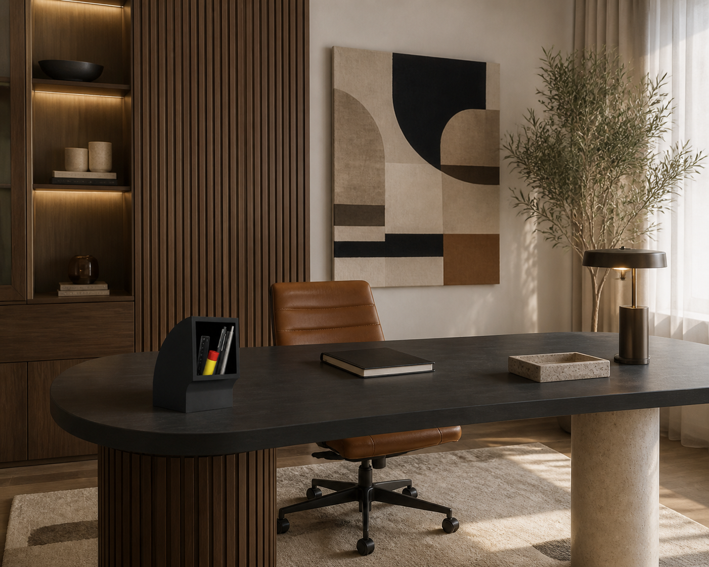 Aperto Desk & Key Organizer - Black