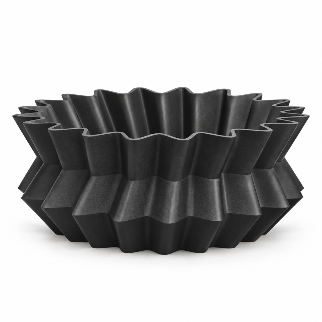 Amandera Fruit Bowl – black front empty amandera fruit bowl