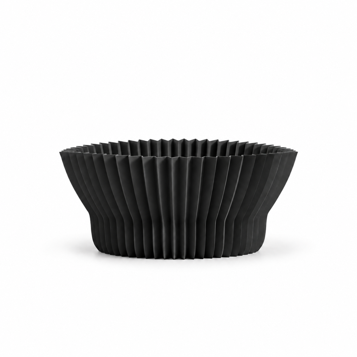 Cortona fruit bowl – Black front empty