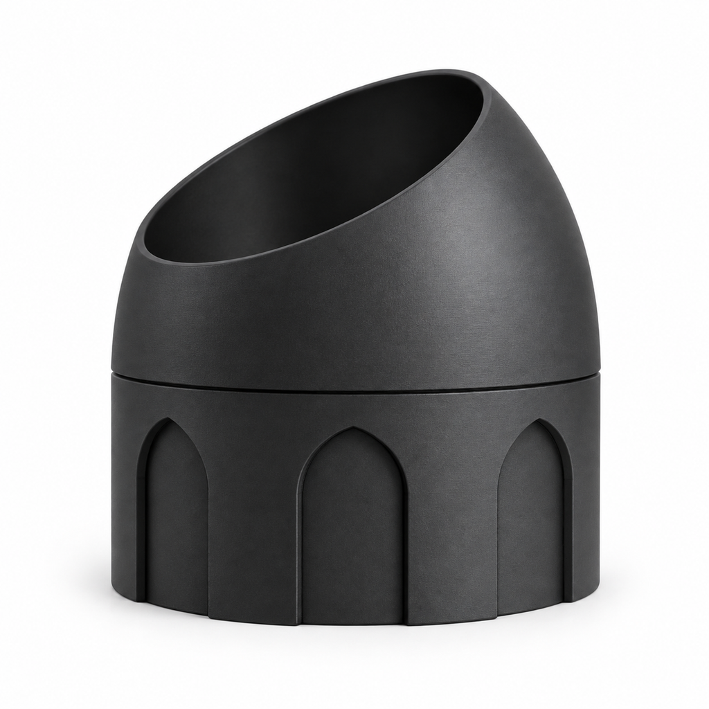 Cupola Fruit Bowl – black front empty cupola fruit bowl