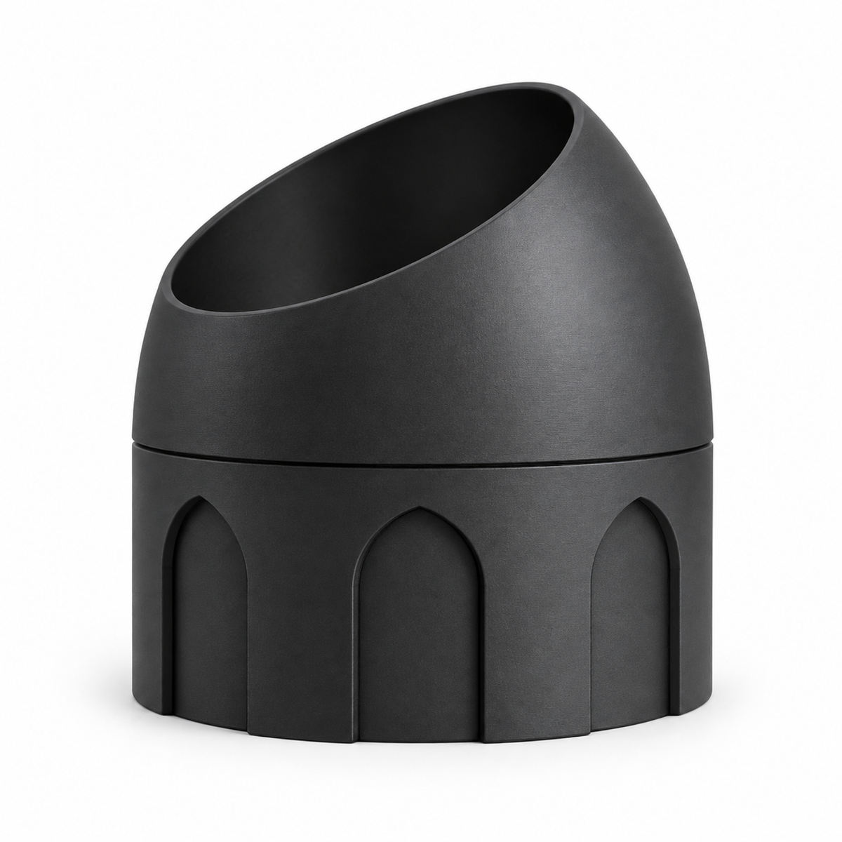 Cupola Fruit Bowl – black front empty cupola fruit bowl