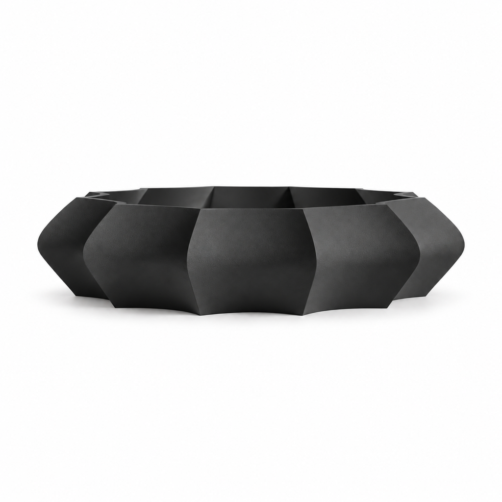 Manarola fruit bowl – Black front empty