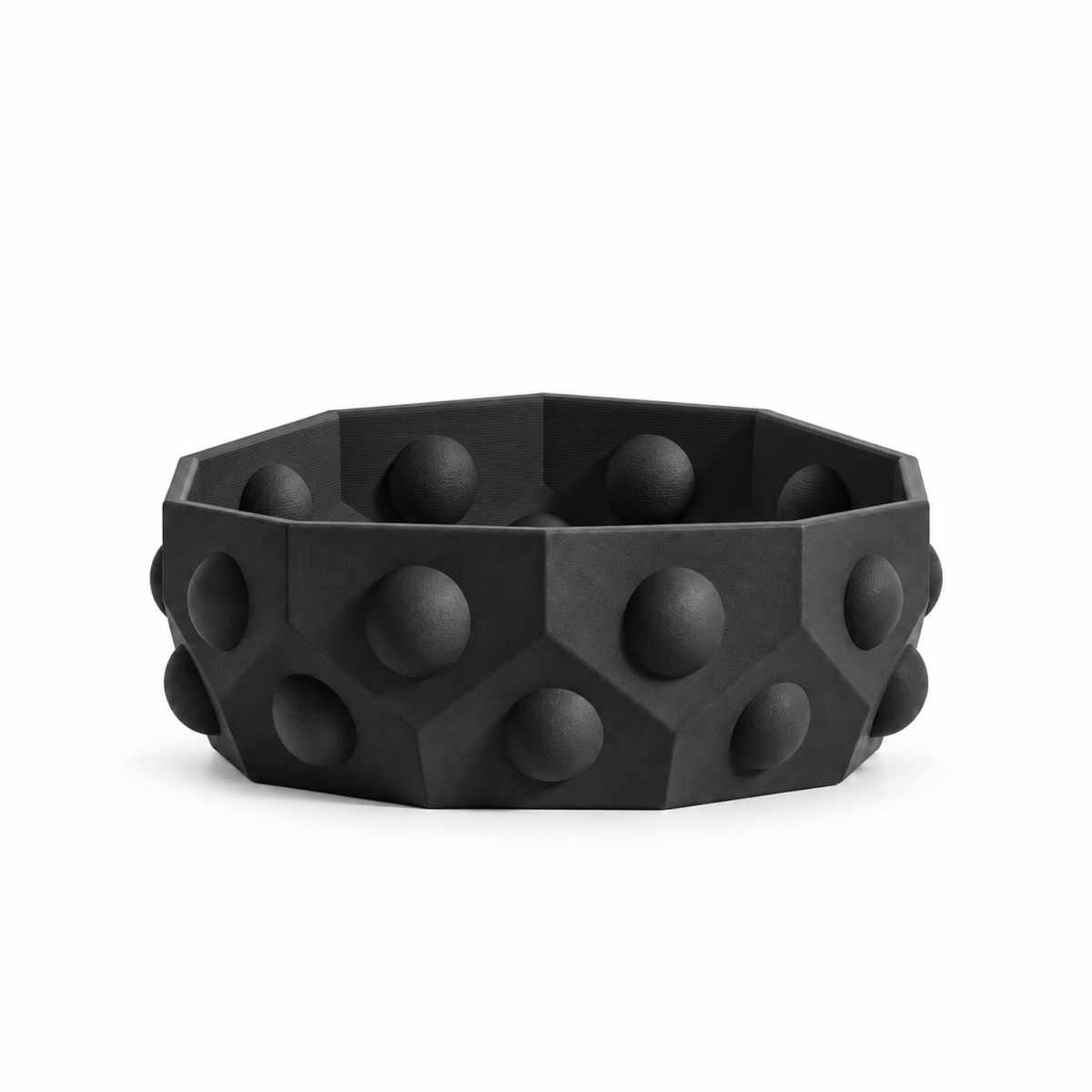 Numana Fruit Bowl – Black front empty