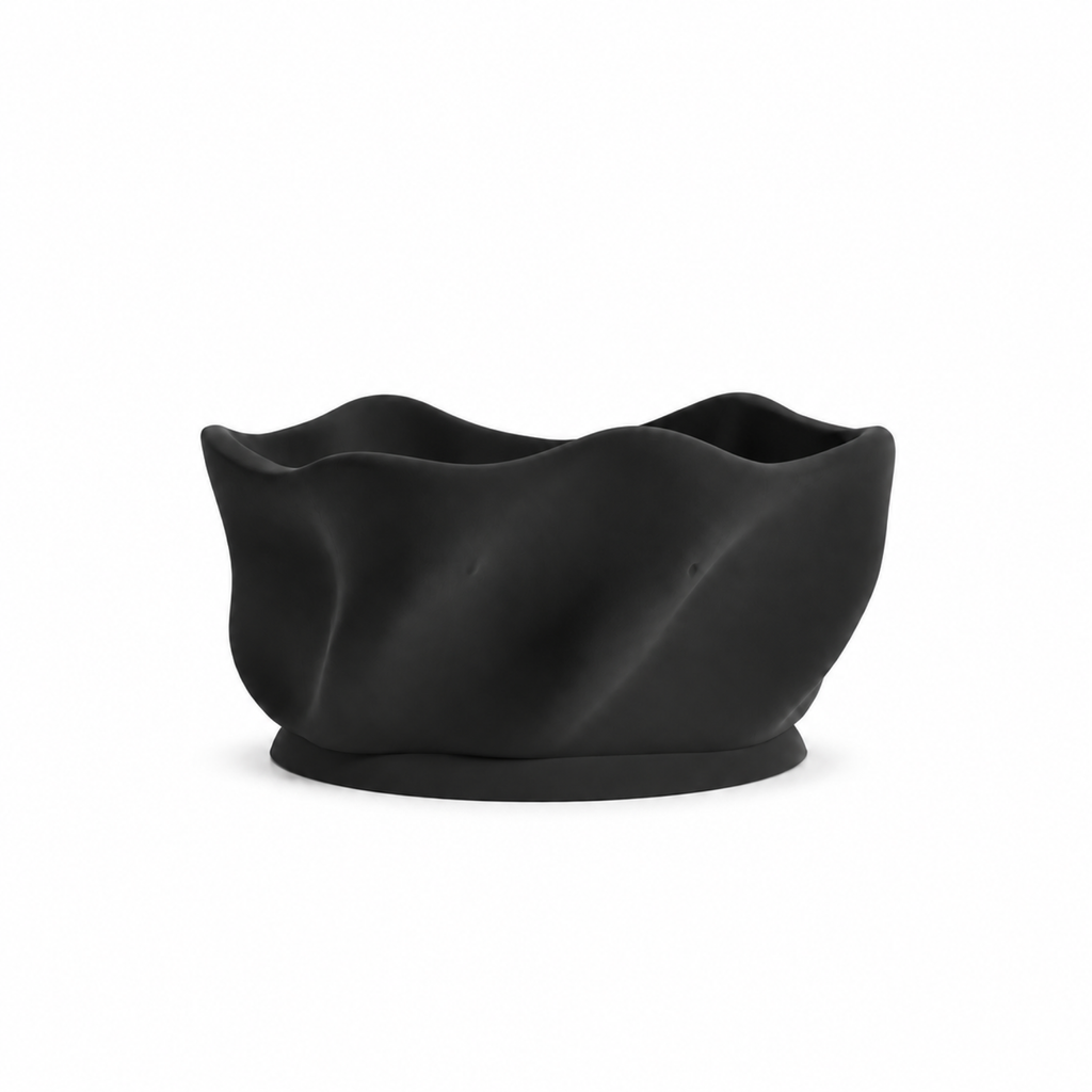 Sorrento Fruit Bowl – Black front empty