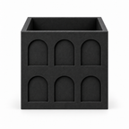 Square Colosseum Fruit Bowl – black front empty square colosseum fruit bowl