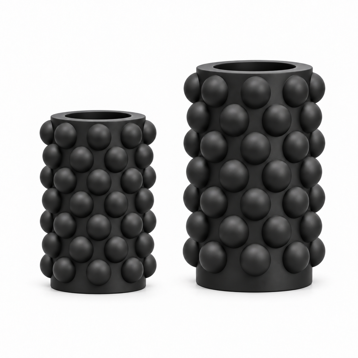 Numarelle Vase Large – black front scale comparison medium large numarelle vase