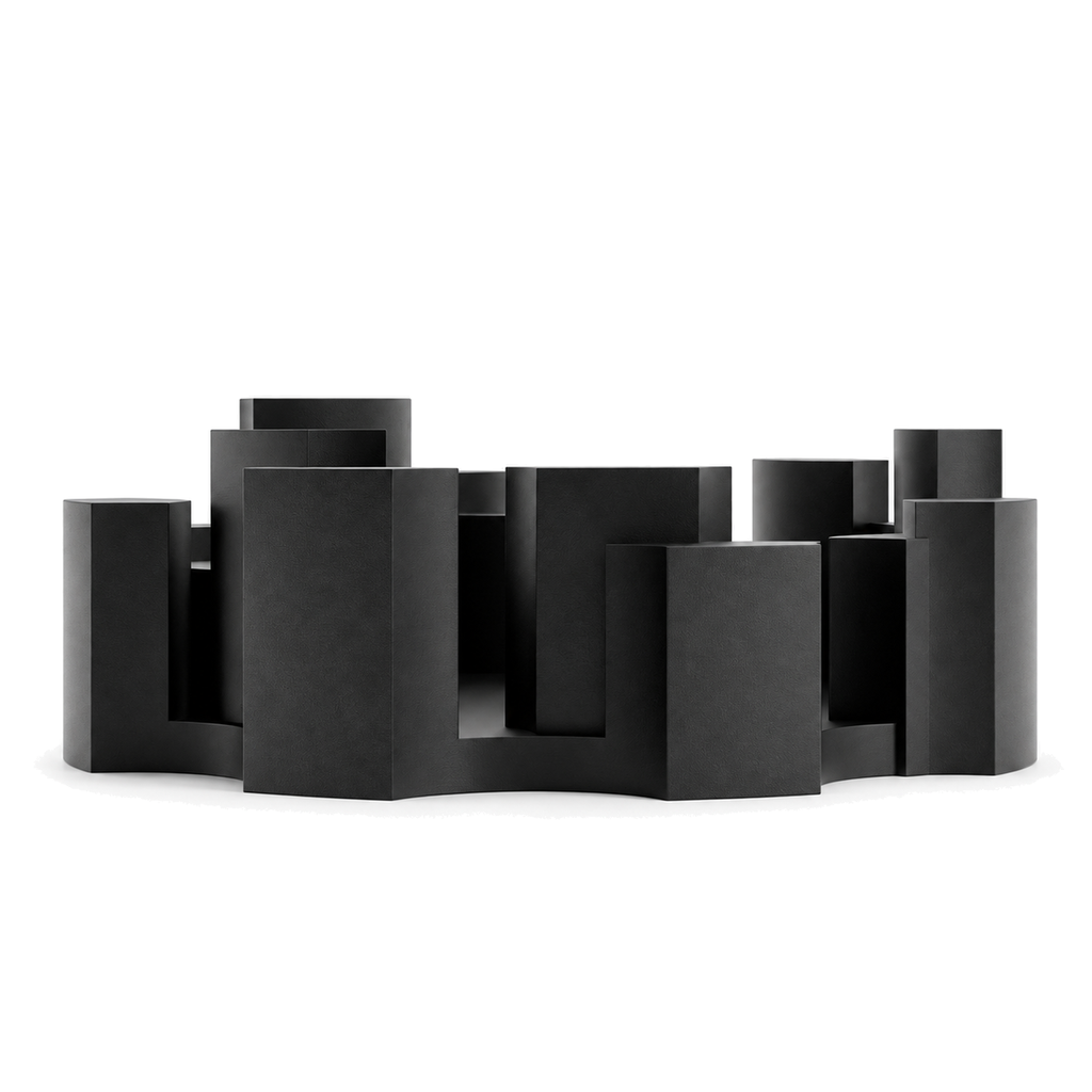 Fiastra Marova Fruit Bowl – black front view marova fruit bowl