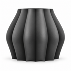 Marovique Vase Large – black front view marovique vase large
