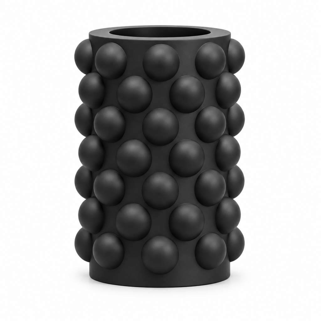 Numarelle Vase Large – black front view numarelle vase large