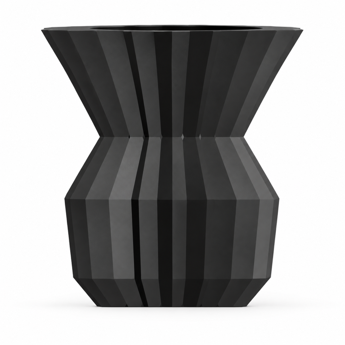 Ostivara Vase Large – black front view ostivara vase large