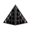 Fiastra Pyramid Nespresso Capsule Organizer – black front view pyramid nespresso capsule holder