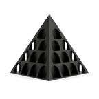Fiastra Pyramid Nespresso Capsule Organizer – black front view pyramid nespresso capsule holder