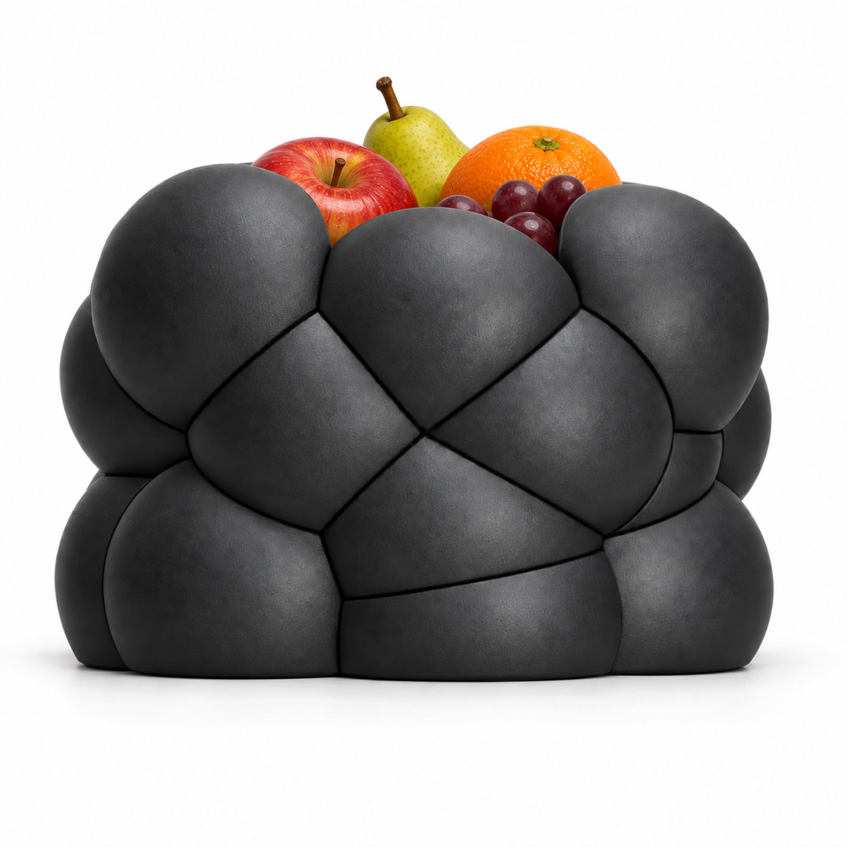 Bollare Fruit Bowl – black front with fruit bollare fruit bowl