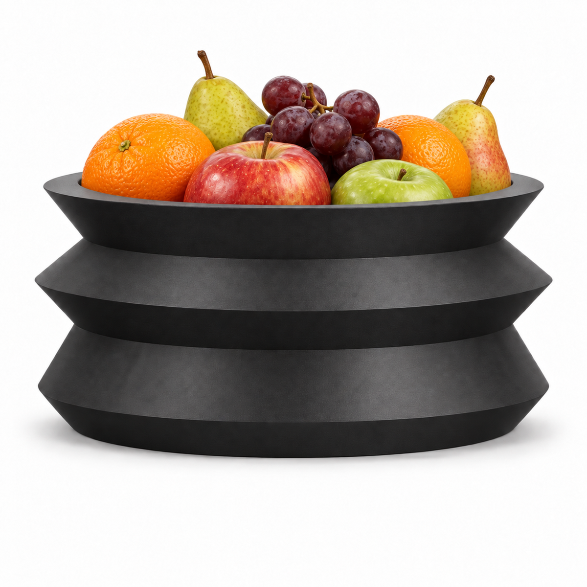 Bresivelle Fruit Bowl – black front with fruit bresivelle fruit bowl