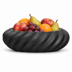 Molisara Fruit Bowl – black front with fruit molisara fruit bowl