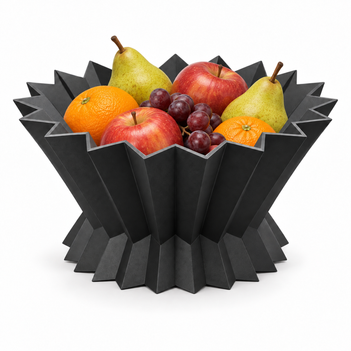 Ostivara Fruit Bowl – black front with fruit ostivara fruit bowl