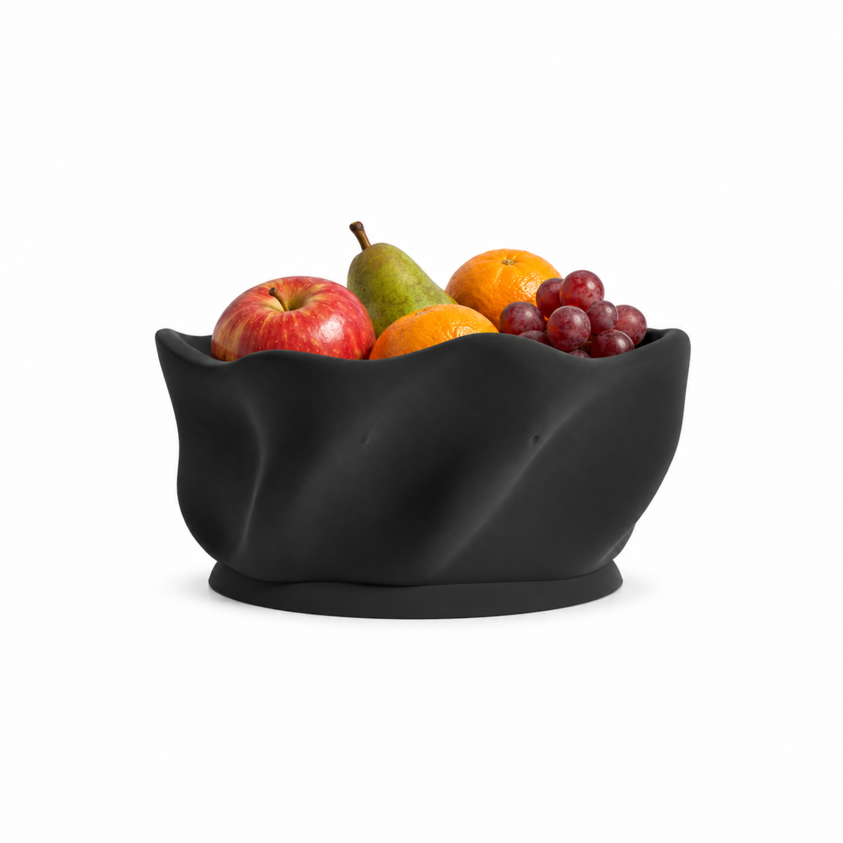 Sorrento Fruit Bowl – Black front with fruit
