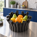 Fiastra Rivolo Fruit Bowl – black lifestyle blue kitchen fiastra rivolo fruit bowl