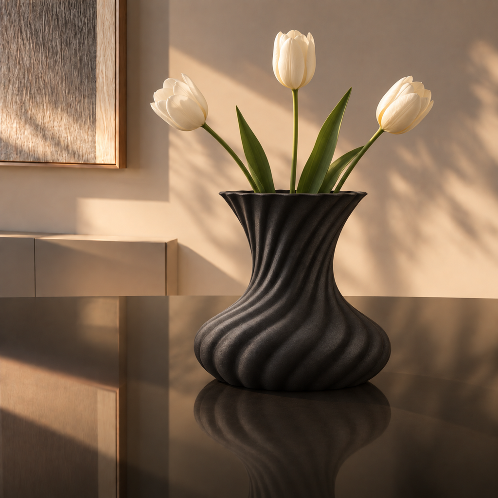 Molisara Vase Large – black lifestyle large only molisara vase