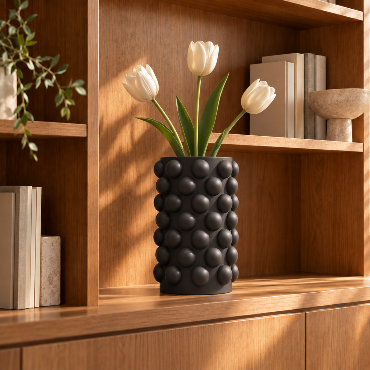 Numarelle Vase Large – black lifestyle large only numarelle vase