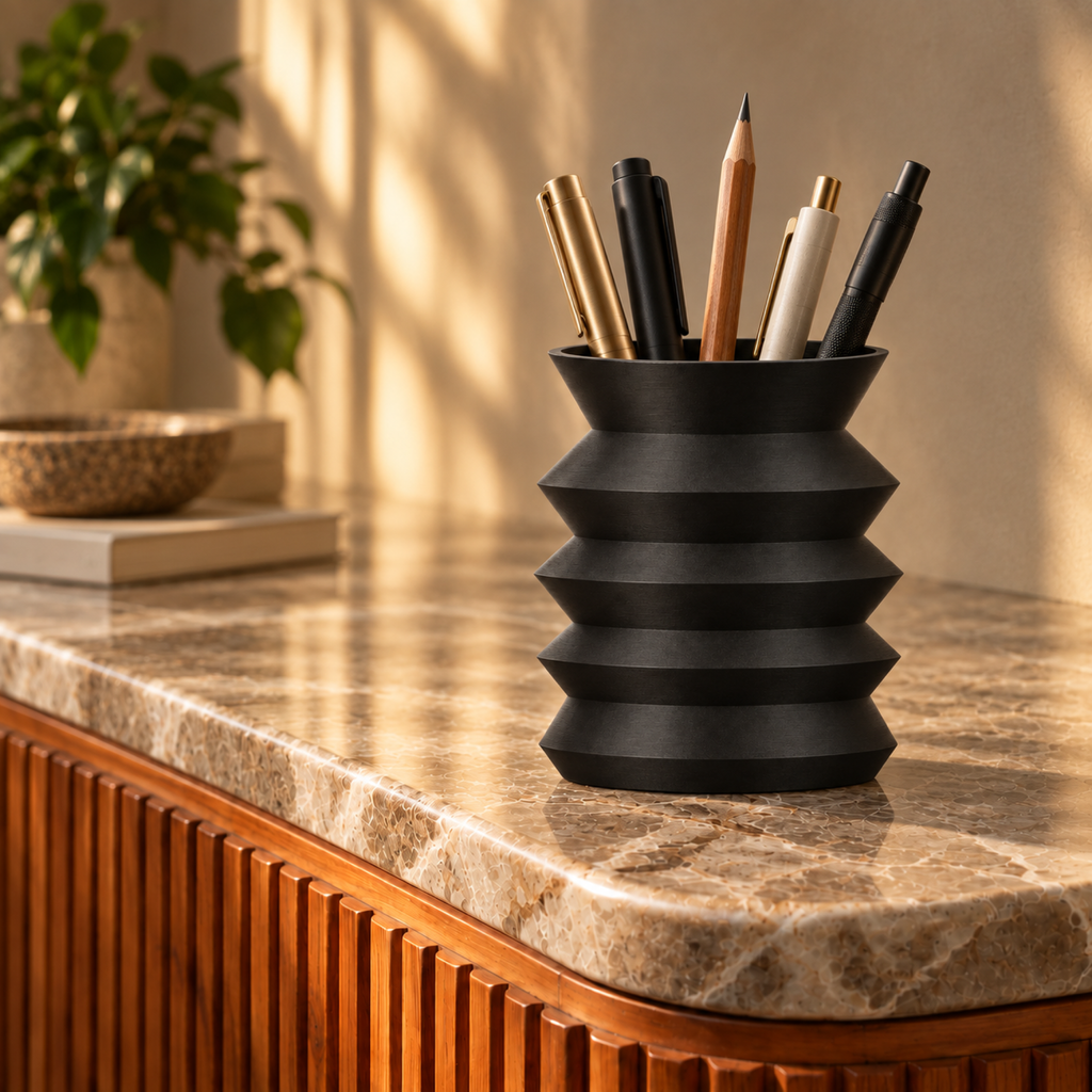 Bresivelle Pen Holder – black lifestyle luxe counter bresivelle pen holder