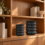 Amandera Vase Large – black lifestyle medium large amandera vase
