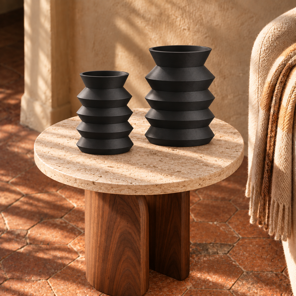 Bresivelle Vase Large – black lifestyle medium large bresivelle vase