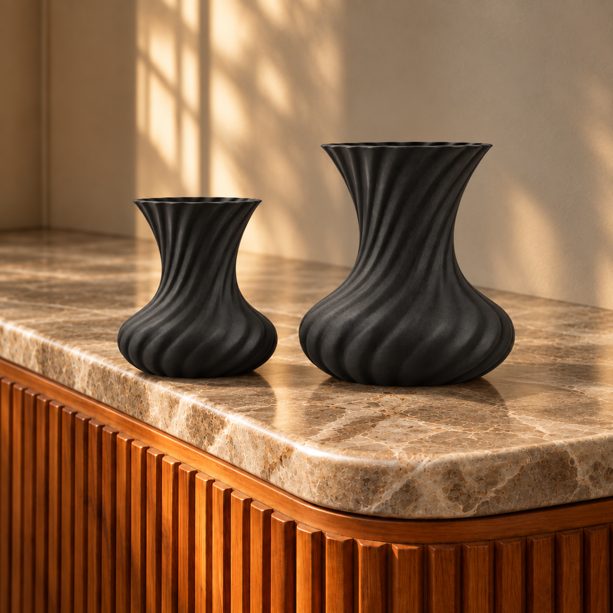 Molisara Vase Large – black lifestyle medium large molisara vase