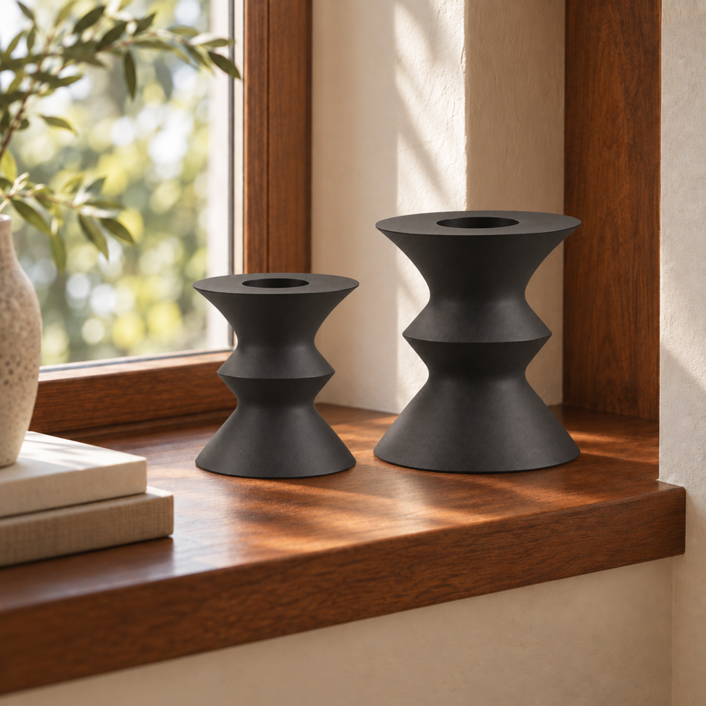 Valenora Vase Large – black lifestyle medium large valenora vase