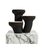 Ancona 3-tier Dessert Stand – black signature marble ancona 3 tier dessert stand