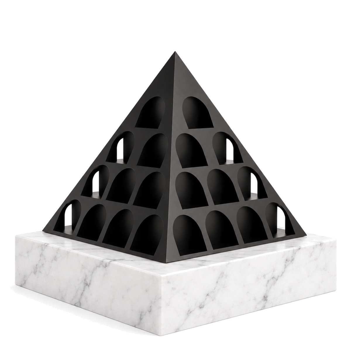 Fiastra Pyramid Nespresso Capsule Organizer – black signature marble pyramid nespresso capsule holder