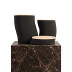 Sassotetto Serving Stand – black signature marble sassotetto serving stand