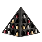 Fiastra Pyramid Nespresso Capsule Organizer – black styled product view pyramid nespresso capsule holder