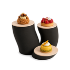 Sassotetto Serving Stand – black styled product view sassotetto serving stand