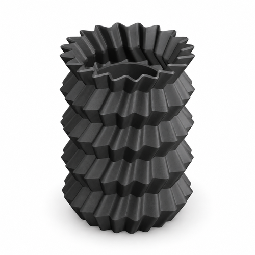 Amandera Vase Medium – black three quarter view amandera vase