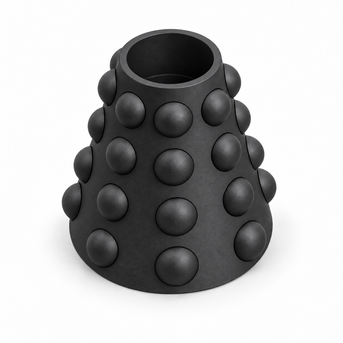 Conerelle Vase Large – black three quarter view conerelle vase large