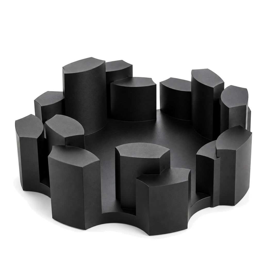 Fiastra Marova Fruit Bowl – black three quarter view marova fruit bowl