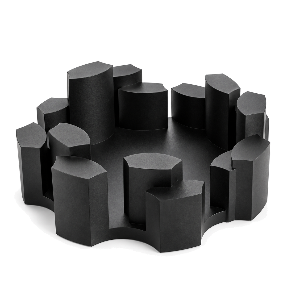 Fiastra Marova Fruit Bowl – black three quarter view marova fruit bowl
