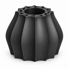 Marovique Vase Medium – black three quarter view marovique vase