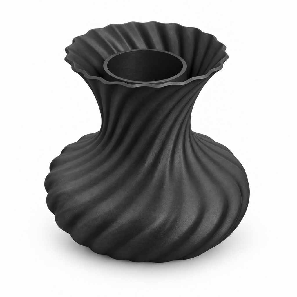 Molisara Pen Holder – black three quarter view molisara pen holder