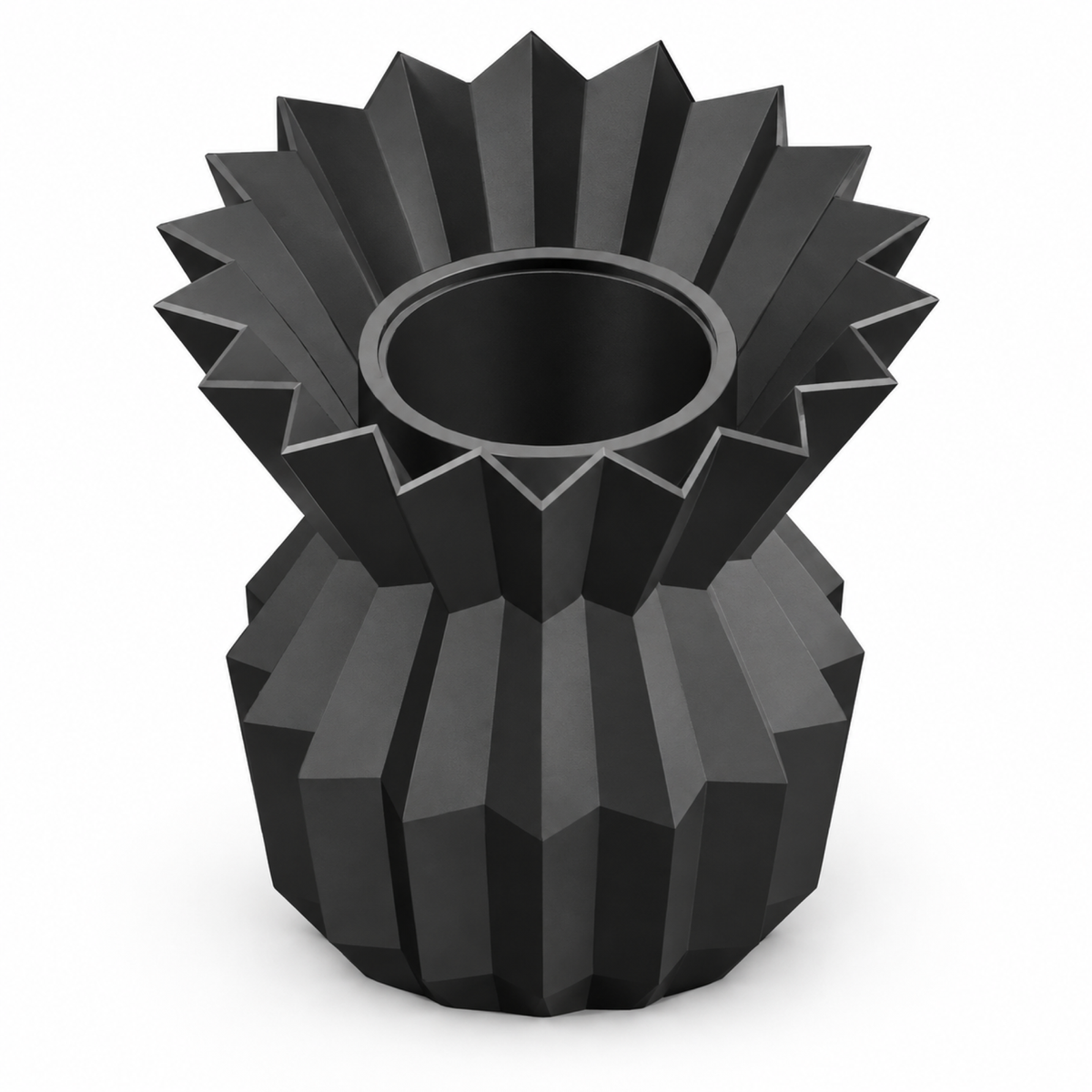 Ostivara Vase Medium – black three quarter view ostivara vase