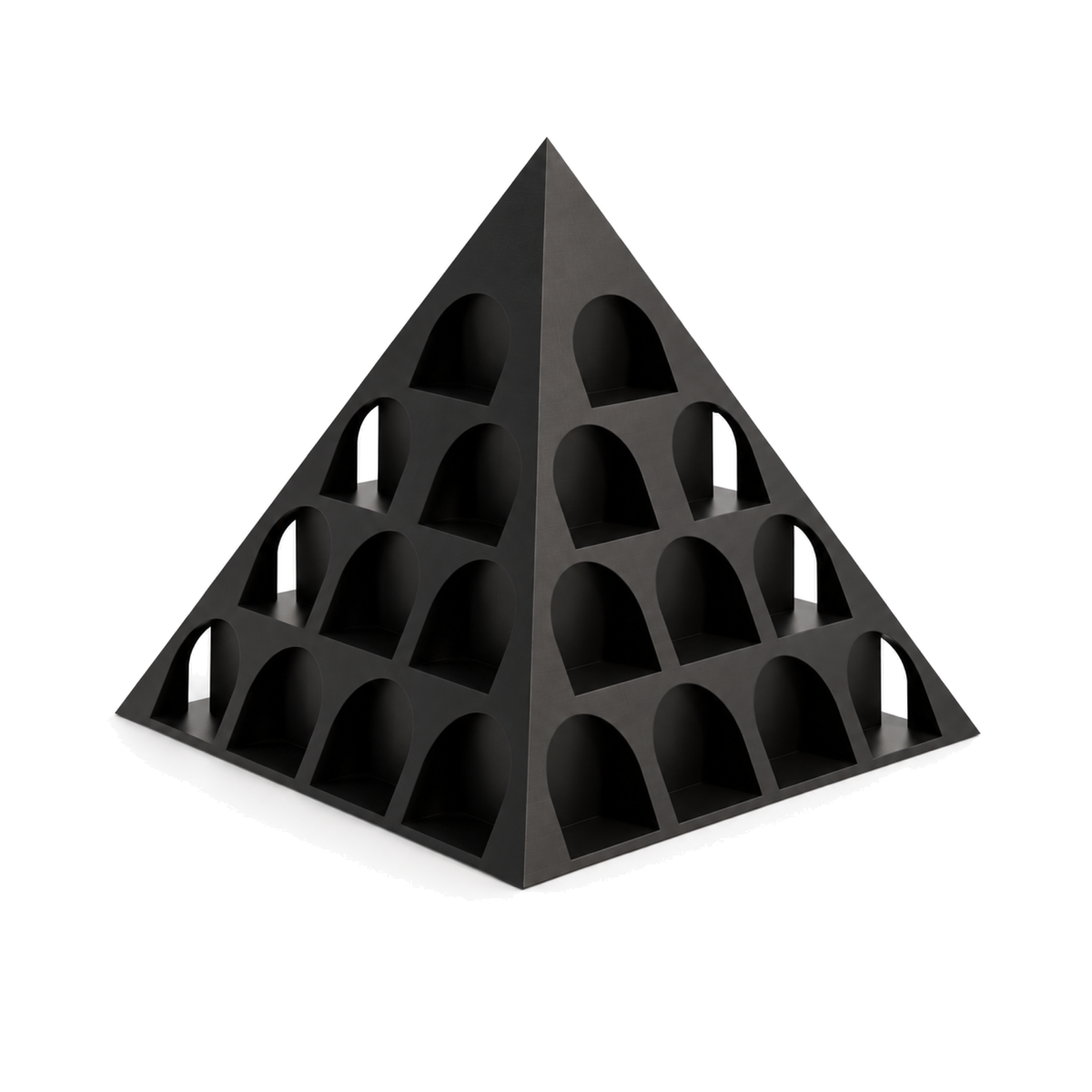 Fiastra Pyramid Nespresso Capsule Organizer – black three quarter view pyramid nespresso capsule holder