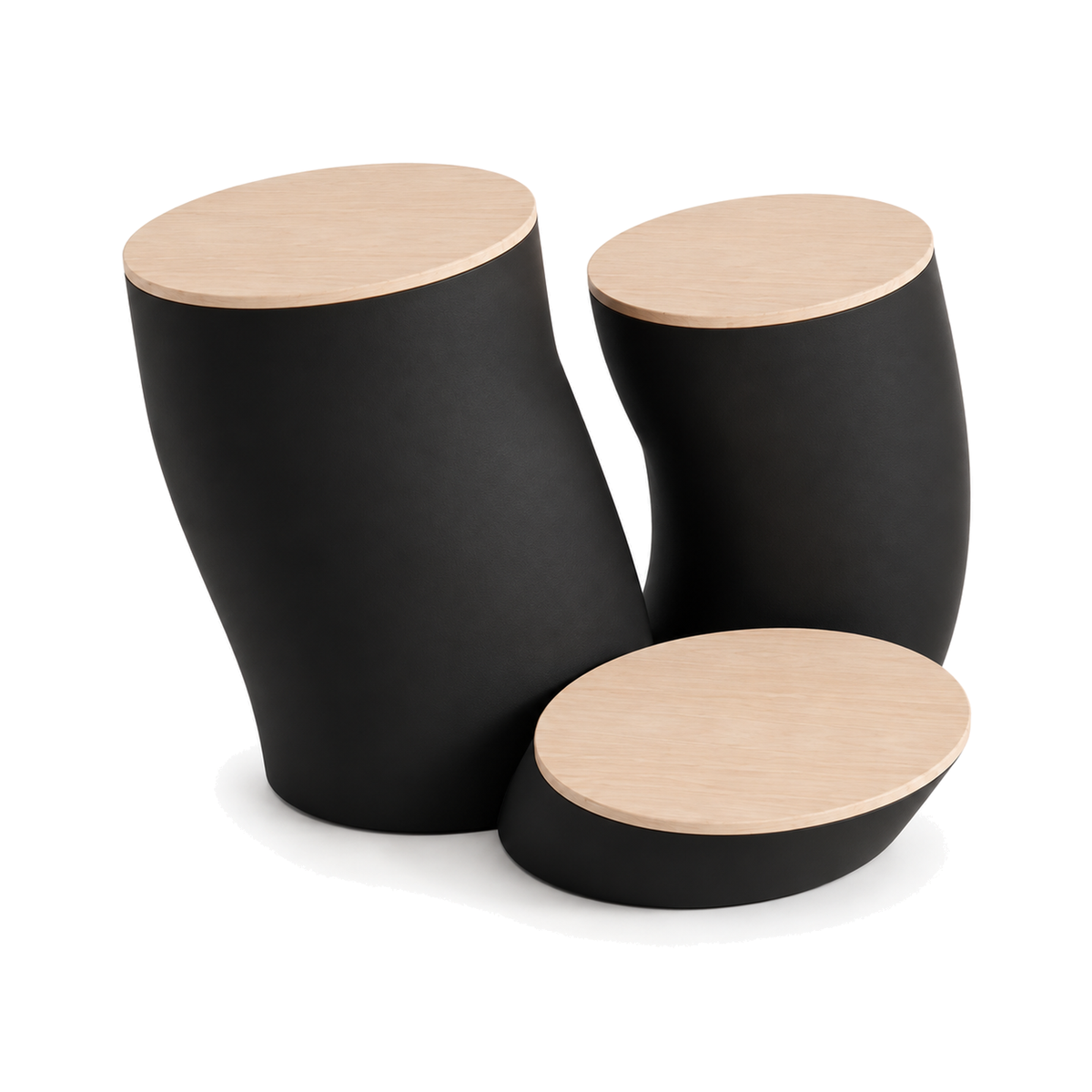 Sassotetto Serving Stand – black three quarter view sassotetto serving stand