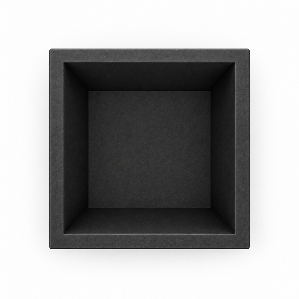 Square Colosseum Fruit Bowl – black top empty square colosseum fruit bowl