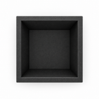 Square Colosseum Fruit Bowl – black top empty square colosseum fruit bowl